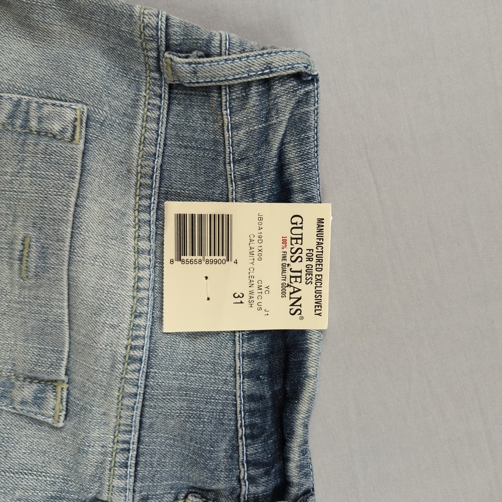 Guess Jeans Womens 31 Blue Flare Stretch Casual Faded Boho Hippie New - Picture 15 of 16